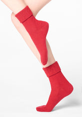 Calzino in Lana e Cashmere Hilda - Rosso Intenso - Deep red | Oroblù