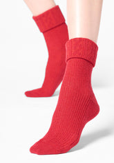 Calzino in Lana e Cashmere Hilda - Rosso Intenso - Deep red | Oroblù