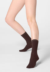 Calzino in Lana e Cotone Jasmine - Marrone - Brown | Oroblù