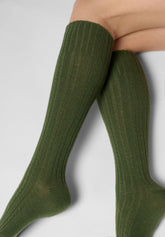 Gambaletto Coprente in Lana e Cashmere Nancy - Verde - Botanic | Oroblù