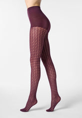 Collant Graphic Waves 40 - Prugna 3 - Plum 3 | Oroblù