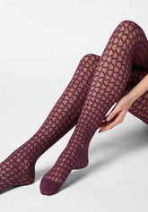 Collant Graphic Waves 40 - Prugna 3 - Plum 3 | Oroblù
