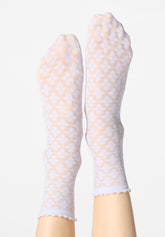 Calzino semi Velato effetto Pizzo Macramè - Lilla 12 - Lilac 12 | Oroblù