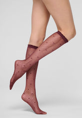 Gambaletto Velato Micro Motivo Graceful 20 - Bordeaux 11 - Bordeaux 11 | Oroblù