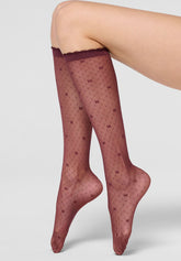 Gambaletto Velato Micro Motivo Graceful 20 - Bordeaux 11 - Bordeaux 11 | Oroblù