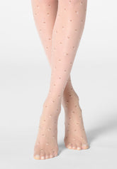 Collant Velato Motivo Floreale Floret 20 - Beige Rosato 8 - Cosmetic 8 | Oroblù