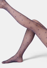 Collant Velato Micro Motivo Graceful 20 - Blu Marino 5 - Marine 5 | Oroblù