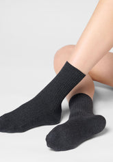 Calzino a Coste in Cotone Bio Rib - Grigio Melange - Grey melange | Oroblù