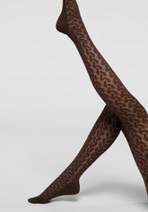 Halbdeckende Strumpfhose Bioderived Sneakers Wave - Schokolade 3 - Chocolate 3 | Oroblù
