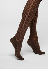 Halbdeckende Strumpfhose Bioderived Sneakers Wave - Schokolade 3 - Chocolate 3 | Oroblù