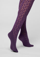 Collants semi-opaques Bioderived Sneakers Wave - Violet 25 - Violet 25 | Oroblù