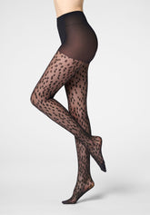 Collant Velato Abstract Wild 30 - Nero - Black/black | Oroblù