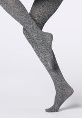 Blickdichte Strumpfhose Irregular Chevron 60 - Wool Chevron - Wool chevron | Oroblù