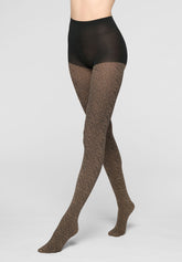 Blickdichte Strumpfhose Irregular Chevron 60 - Camel Chevron - Camel chevron | Oroblù