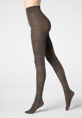 Collant Coprente Soft Plaid 60 - Marrone 4 - Brown 4 | Oroblù