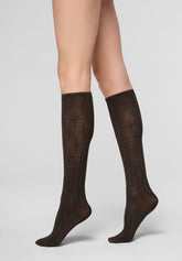 Opaque Knee-Highs Geoline 50 - Chocolate 3 - Chocolate 3 | Oroblù