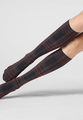 Opaque Knee-Highs Scottish Flair 60 - Black - Black | Oroblù