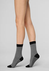 Chaussettes courtes Chevron - Noir - Black | Oroblù