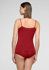Perfect-Line-Slim-Fit-Modal-Stretch-Tank-Top - Rouge Intense - Deep red | Oroblù