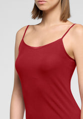 Perfect-Line-Slim-Fit-Modal-Stretch-Tank-Top - Rouge Intense - Deep red | Oroblù