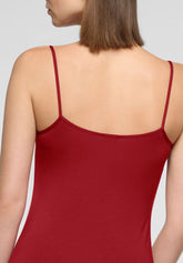 Perfect-Line-Slim-Fit-Modal-Stretch-Tank-Top - Rouge Intense - Deep red | Oroblù