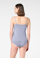 Canotta Spalla Sottile in Modal Elasticizzato Perfect Line - Azzurro Grigio - Crystal grey | Oroblù