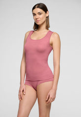 Micromodal und Perfect Line Kaschmir-Top mit breiten Schultern - Peony - Peony 12 | Oroblù