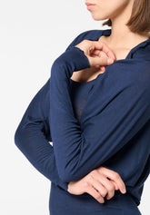 Cache Coeur in Micromodal e Cashmere Perfect Line Cashmere - Blu - Blue | Oroblù