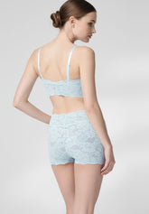 Short Panty in Pizzo Elasticizzato Lacewear - Azzurro - Baby blue | Oroblù