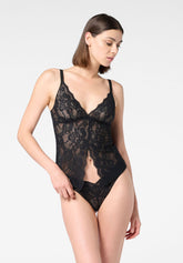 Top in Pizzo Elasticizzato Lacewear - Nero - Black | Oroblù