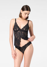 Slip Brasiliano in Pizzo Elasticizzato Lacewear - Nero - Black | Oroblù